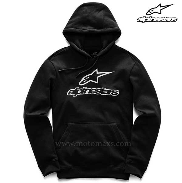 Sudadera Alpinestars "Always II" Negra-Blanca.