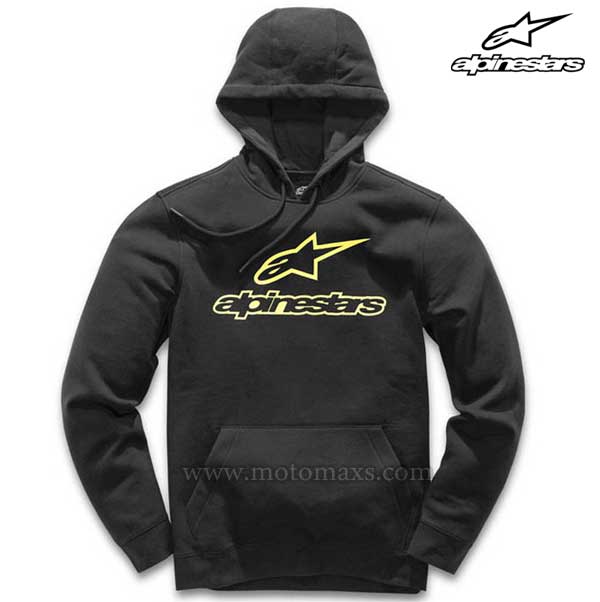 Sudadera Alpinestars "Always" Negra-Amarilla.
