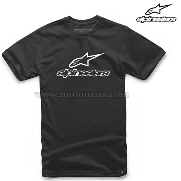 Camiseta Alpinestars "Always Classic" Negra-Blanca.