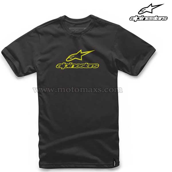Camiseta Alpinestars "Always Classic" Negra-Amarilla.