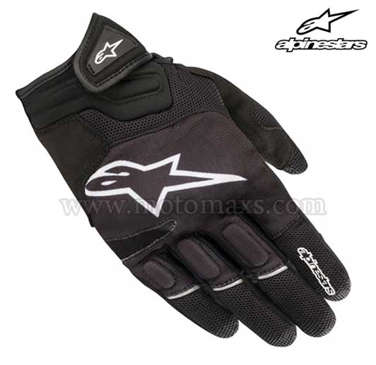 Guantes Alpinestars "Atom" Negro-Blanco.