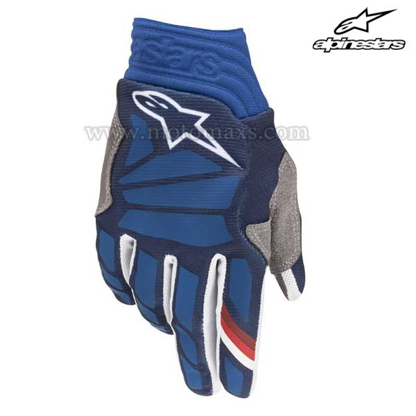 Guantes Cross Alpinestars "Aviator" Azules OS-Blancos.