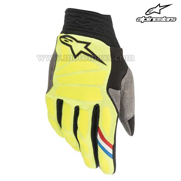 Guantes Cross Alpinestars "Aviator" Amarillos Flúor-Negros.