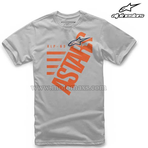 Camiseta Alpinestars "Bigun" Plateada.