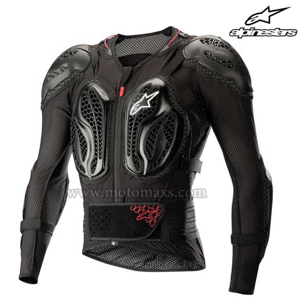 Peto Integral Alpinestars "Bionic Action" Negro-Rojo.