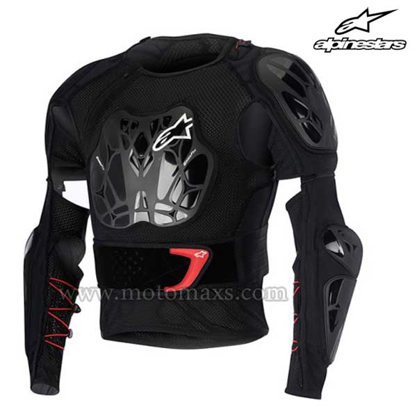 Peto Integral Alpinestars "Bionic Tech" Negro-Blanco-Rojo.