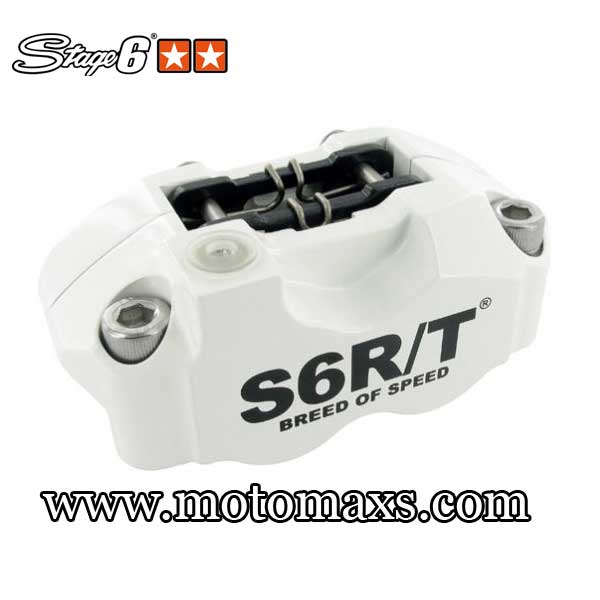 Pinza de freno Stage6 R/T (RACING TEAM) - 4 pistones Blanca