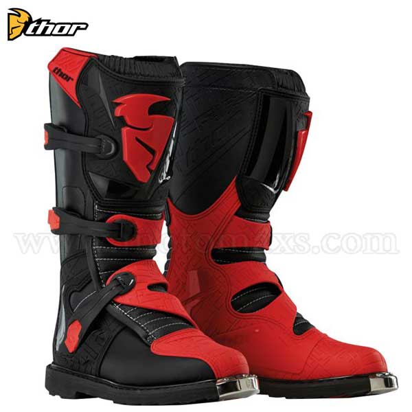 Botas Cross Thor "Blitz" Negras-Rojas.