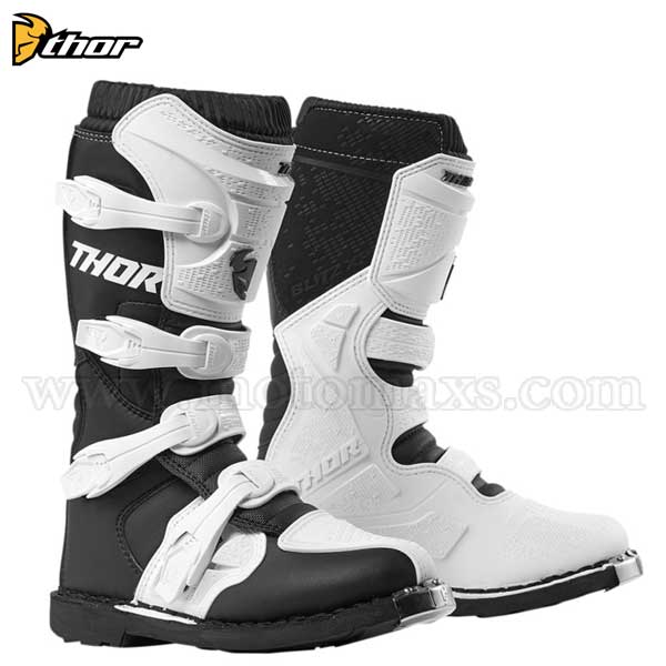Botas Cross Thor Mujer "Blitz XP" Negras-Blancas.