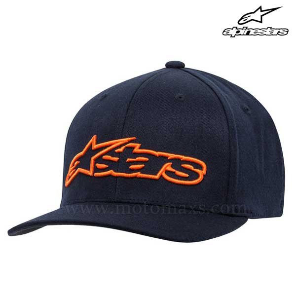 Gorra Alpinestars "Blaze Flexfit" Azul-Naranja.