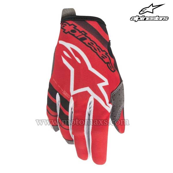 Guantes Cross Alpinestars "Radar" Rojos-Negros.