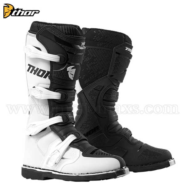Botas Cross Thor "Blitz XP" Blancas-Negras.