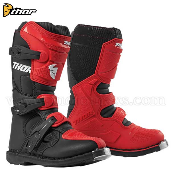 Botas Cross Thor Infantil "Blitz XP" Rojas-Negras.
