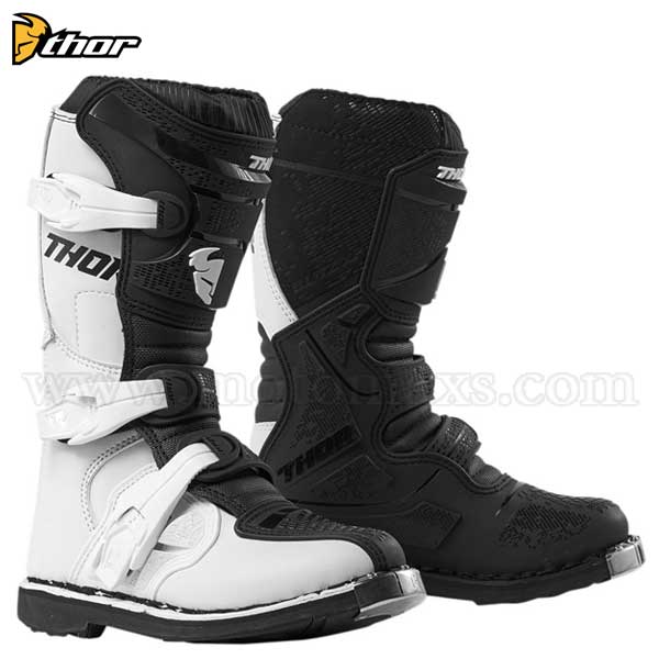 Botas Cross Thor Infantil "Blitz XP" Blancas-Negras.