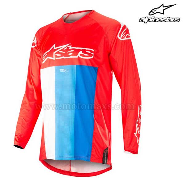 Camiseta Alpinestars "Techstar Venom" Roja-Blanca-Azul.