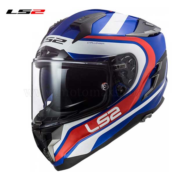Casco LS2 Challenger FF327 "Fusion" Azul-Rojo.