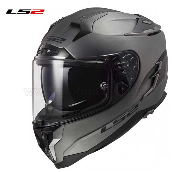 Casco LS2 Challenger FF327 "Solid" Titanio Mate.