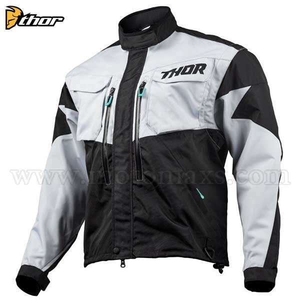 Chaqueta Thor "Terrain" Gris Claro-Negra.