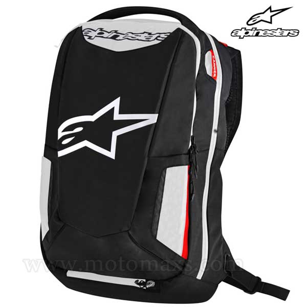 Mochila Alpinestars "City Hunter" Negra-Blanca-Roja.