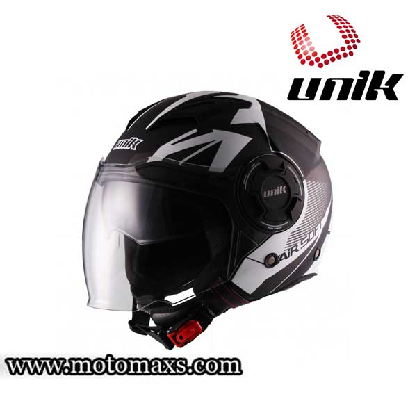 Casco Jet Unik "CJ-11 AIRSOFT" Negro-Blanco