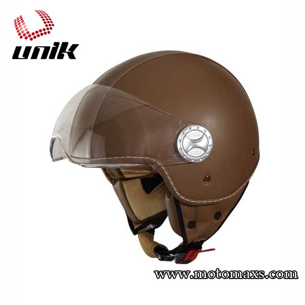 Casco Jet UNIK CJ-06 Piel Marrón