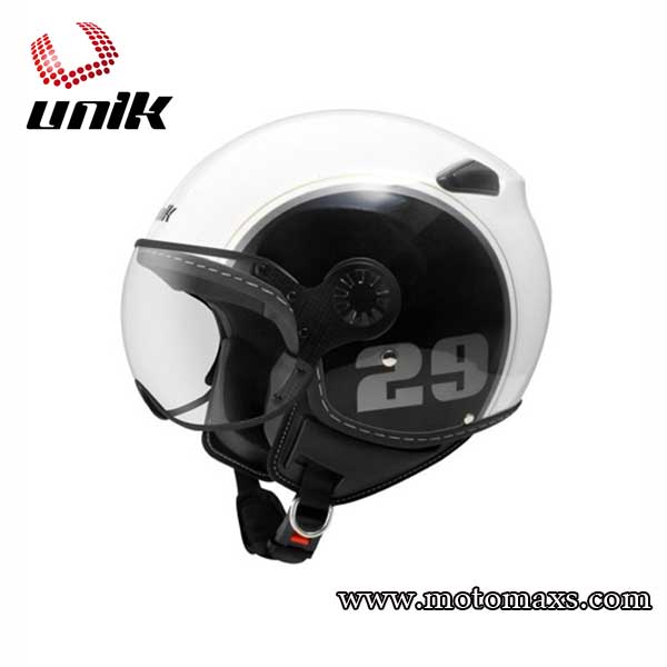 Casco Jet UNIK CJ-12 CRUISER Blanco-Negro
