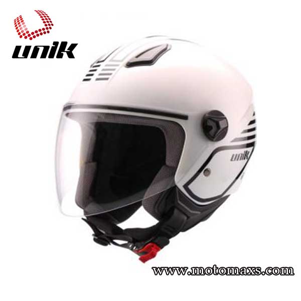 Casco Jet UNIK "CJ-16 MODE" Blanco-Negro