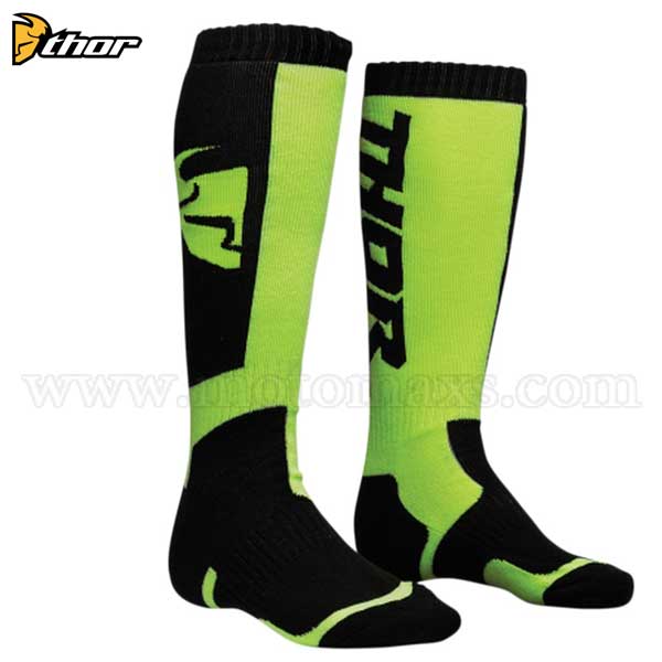 Calcetines Thor "MX" Negros-Limas.