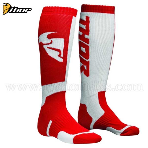 Calcetines Thor "MX" Rojos-Blancos.