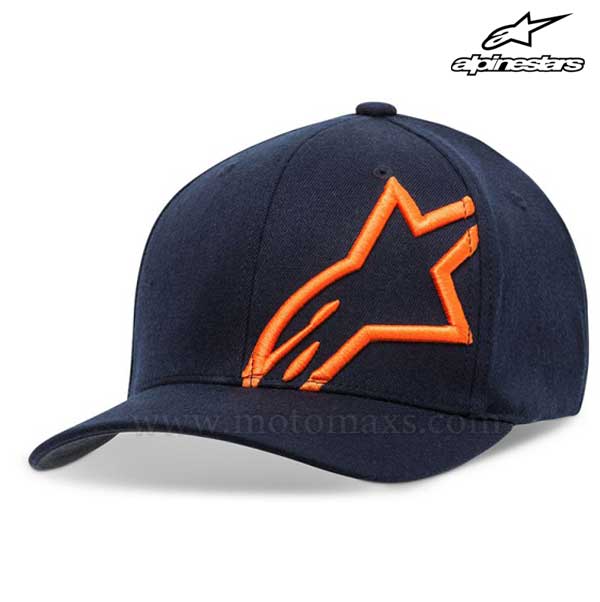 Gorra Alpinestars "Corp Shift 2 Curved Brim" Azul-Naranja.