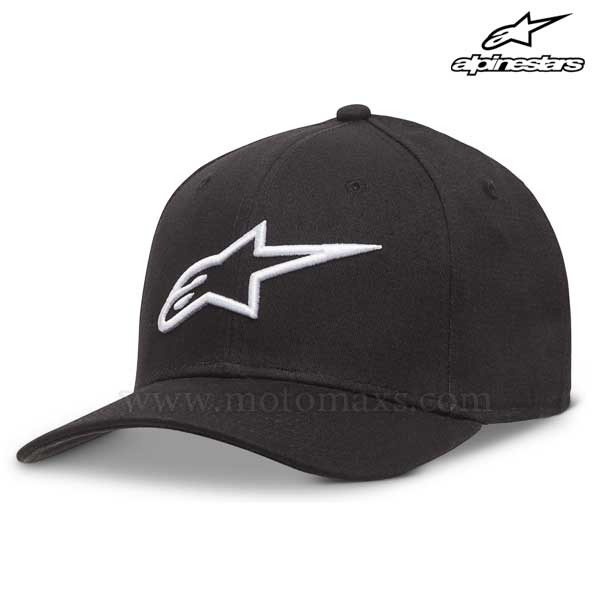 Gorra Alpinestars "Corporate" Logo Hueco Negra-Blanca.