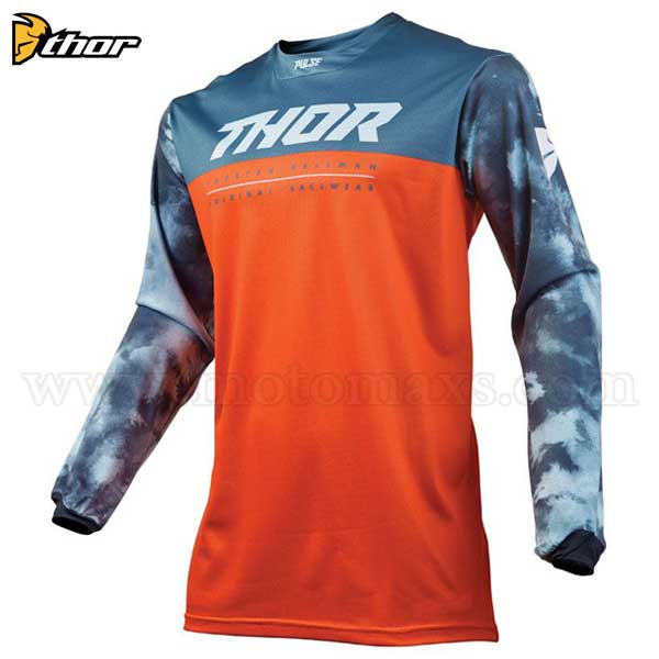 Camiseta Thor Infantil "Pulse Air Acid" Roja Naranja-Pizarra.