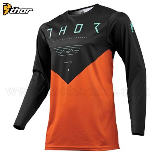 Camiseta Thor "Prime Pro Jet" Negra-Roja-Naranja.