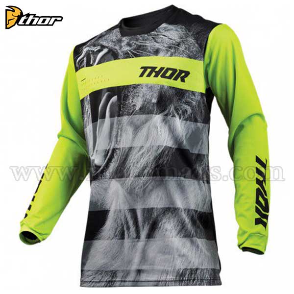 Camiseta Thor Infantil "Pulse Savage-Big Kat" Negra-Lima.