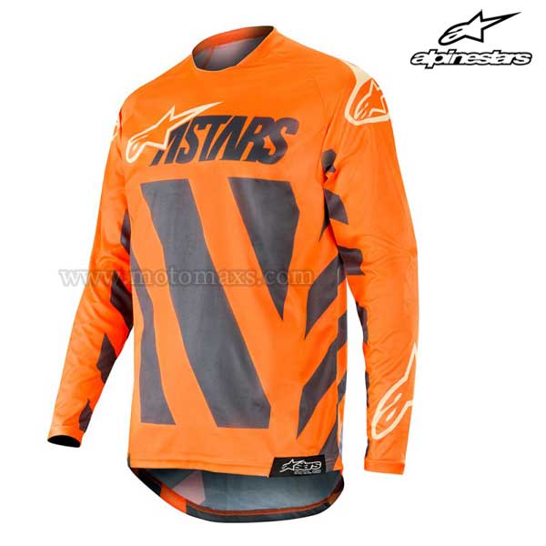 Camiseta Alpinestars "Racer Braap" Antracita-Naranja FL-Arena.