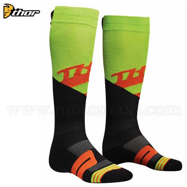 Calcetines Thor Moto Knit "Rive" Limas-Rojos.