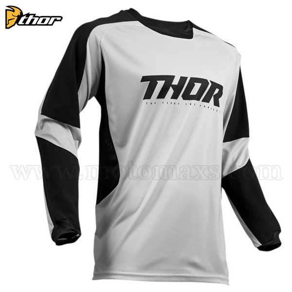 Camiseta Thor "Terrain Gear" Gris Claro-Negra.