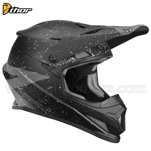 Casco Cross Thor Sector "Hype" Negro-Carbón.