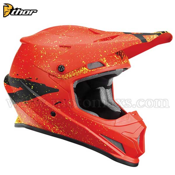 Casco Cross Thor Sector "Hype" Rojo-Negro.