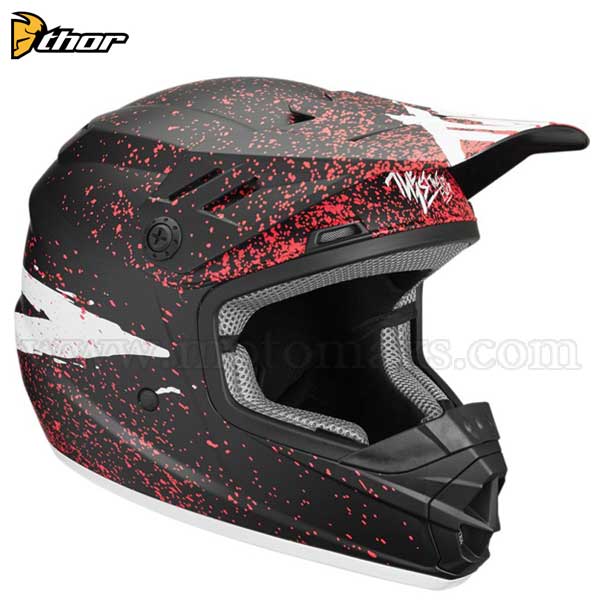 Casco Cross Thor Sector Infantil "Hype" Negro-Coral.