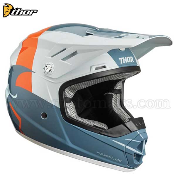 Casco Cross Thor Sector Infantil "Shear" Pizarra-Azul Cielo.