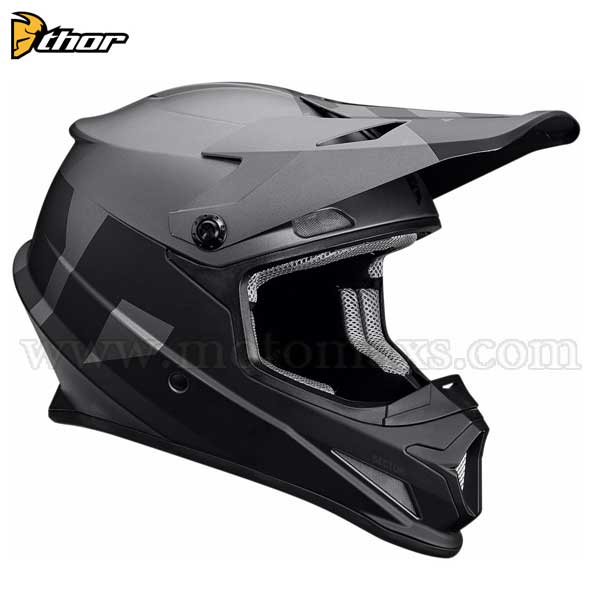 Casco Cross Thor Sector "Level" Negro-Gris.