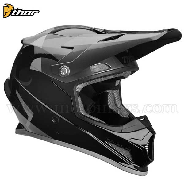 Casco Cross Thor Sector "Shear" Negro-Carbón.