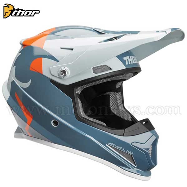 Casco Cross Thor Sector "Shear" Pizarra-Azul Cielo.