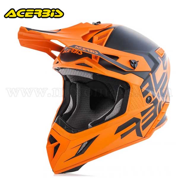 Casco Cross Acerbis "X-Pro Vtr" Negro-Naranja.