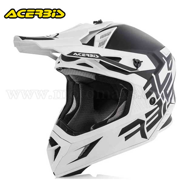 Casco Cross Acerbis "X-Pro Vtr" Negro-Blanco.