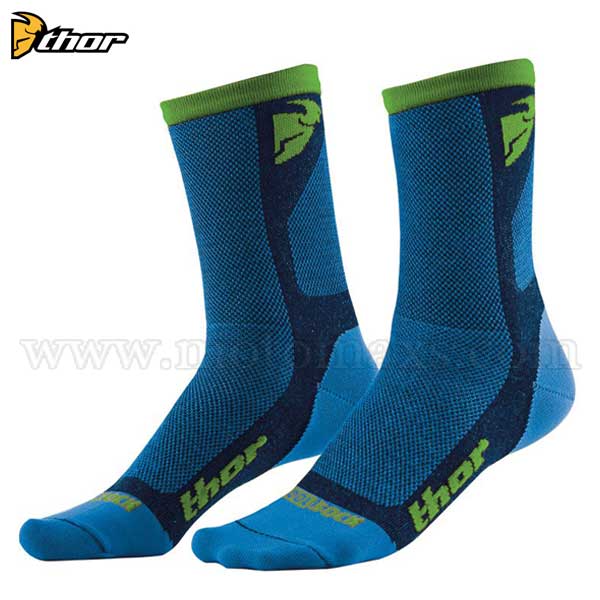 Calcetines Thor "Dual Sport" Azules-Verdes.