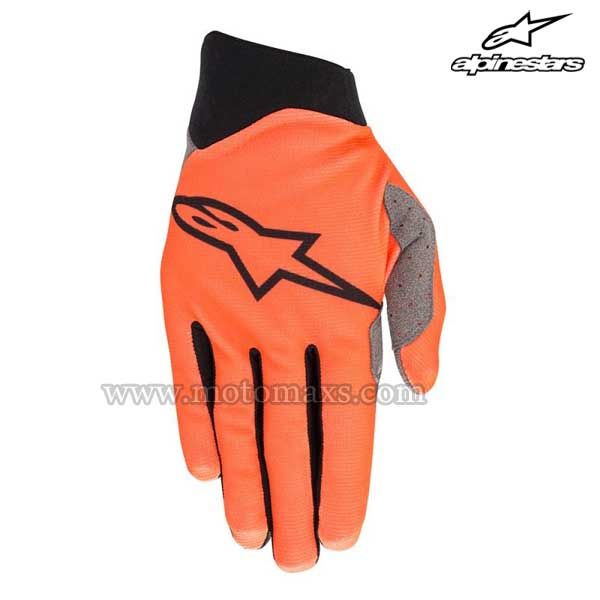 Guantes Cross Alpinestars "Dune" Naranjas Flúor.