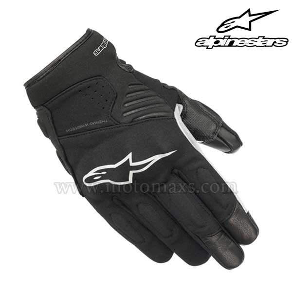 Guantes Alpinestars "Faster" Negros-Blancos.