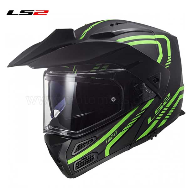 Casco LS2 Metro P/J FF324 "Firefly" Verde Fluo.